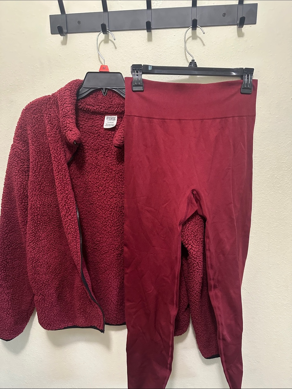 PINK Victoria's Secret Plush Zip-Up Teddy Jacket with Matching leggings